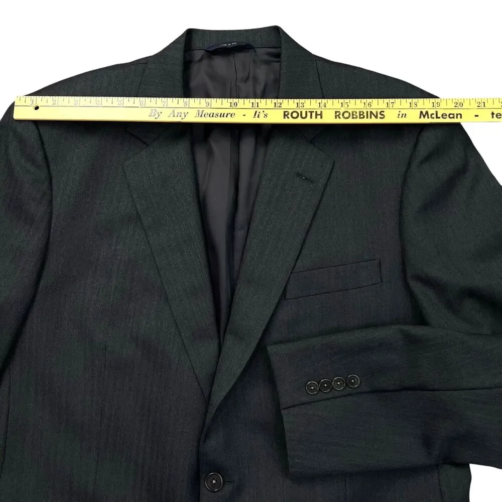 Brooks Brothers‎ Madison Saxxon Blazer Mens Size 44L Charcoal Gray USA